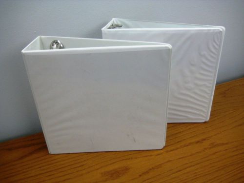 Lot of 2 White 3&#034; 8.50&#034; x 11&#034; Avery Dennison Binders