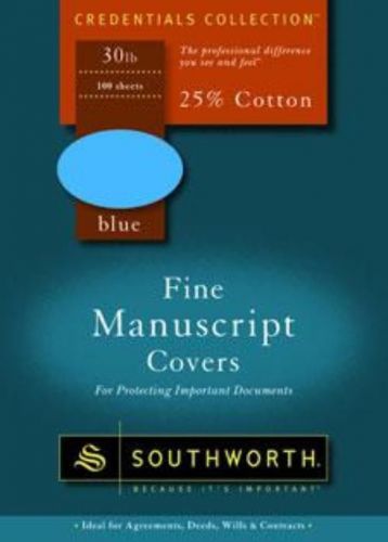 Southworth Fine Manuscript Covers 9&#039;&#039; x 12 1/2&#039;&#039; 100 Count Blue