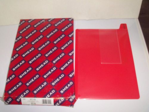 50 smead red poly end tab out guides w/ pockets letter size 61950 for sale