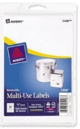 Avery Removable  Print or Write Labels for All Printers 3/4&#034; (5408) 1008 labels