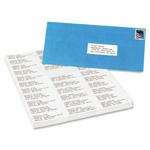 Avery white mailing labels -1.5&#034;wx2.81&#034;l -16500/box -rectangle -white for sale