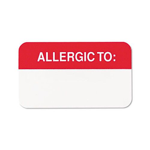 Tabbies Medical Labels for Allergies, 250/Roll Set of 4