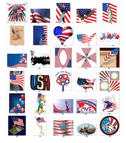 30 personalized us flag independence return address labels buy 3 get 1 free{fl4} for sale