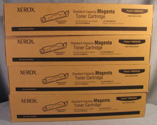 4 PACK OF GENUINE XEROX MAGENTA TONER CARTRIDGES 106R01074