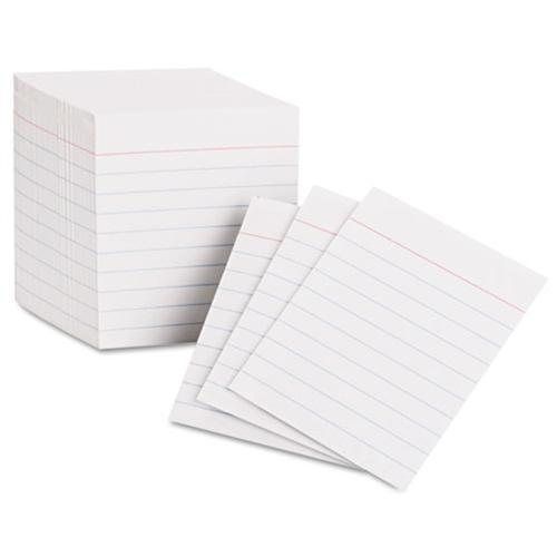 Oxford® Ruled Mini Index Cards, 3 x 2 1/2, White, 200/Pack