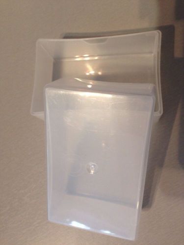 2x Plastic Clear Business Card Holder Box