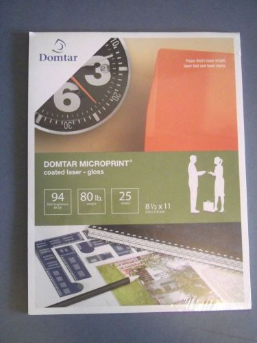 Domtar Microprint Coated Laser Gloss Printer Paper. 8.5 x 11. NIP