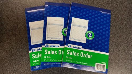 Adams DC5805 Carbonless Sales Order Books, 2 Part, 50Shts/Bk, 3 Item Bundle