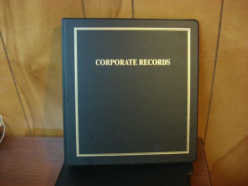 Corporate Record Book Office Binder Legal Documents File Aricles Records Minute