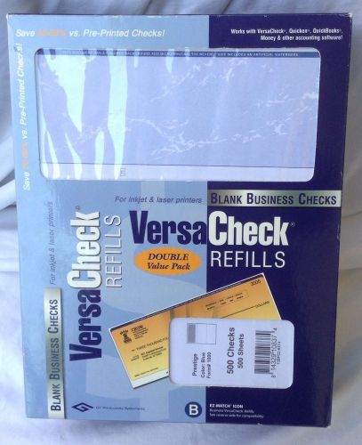 Versa  Check Refills 275 Blank Business Checks Form #1000 Prestige Blue