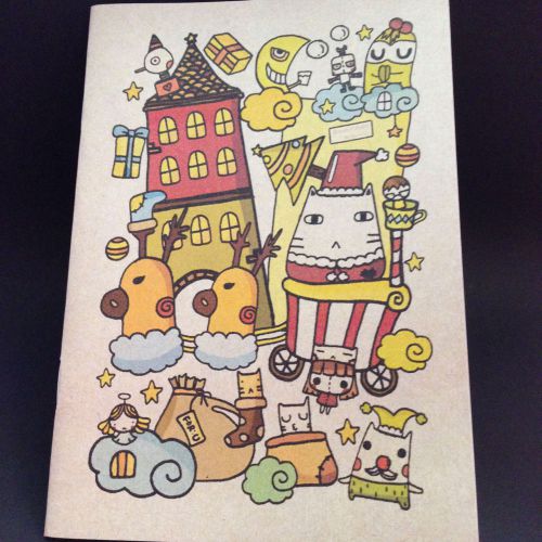 DIY Notebook Memo Sticker Cute Lovely Cat Santa Animal Cartoon Thai Design