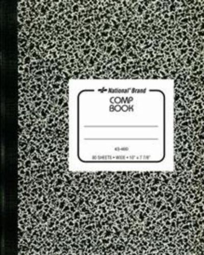 Composition Book 10&#039;&#039; x 7-7/8&#039;&#039; 80 Shts m Xtreme White Paper Black Marble Cover