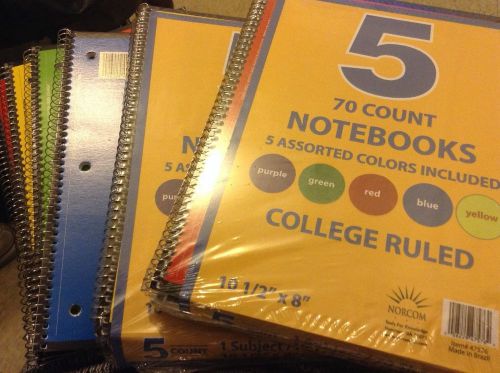 19 LOT Wholesale - Spiral Notebook 1 Subject 70 Sheets College Ruled Notebook
