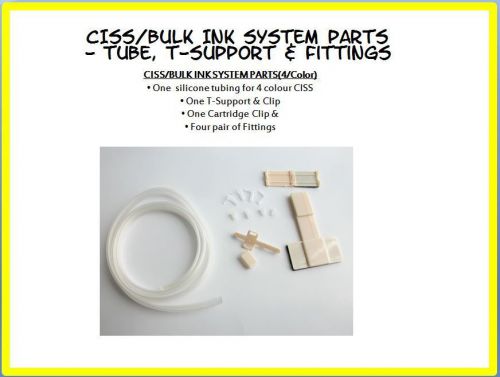 CISS PARTS (4 Colour CISS) - Tubings, T-Support, Clips &amp; Fittings