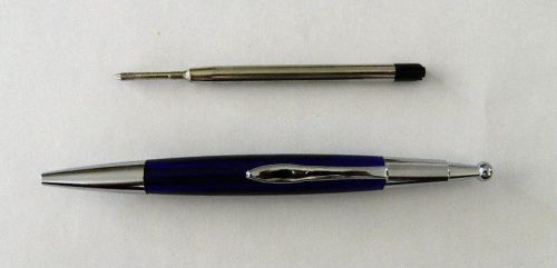 new parker style ballpoint pen retractable black ink siemens new metalic refill