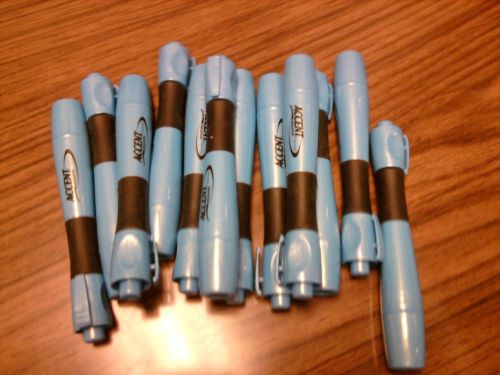 NEW Accent Inspire Highlighters --12 Blue Highlighters -- FREE SHIPPING
