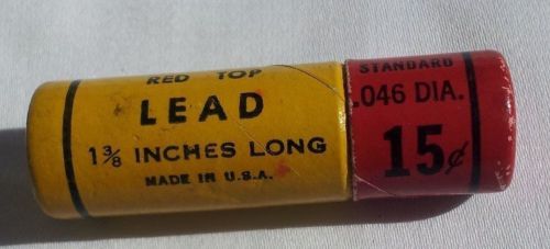 Vintage Eversharp Red Top Lead Refills .046 dia 1 3/8 inch long