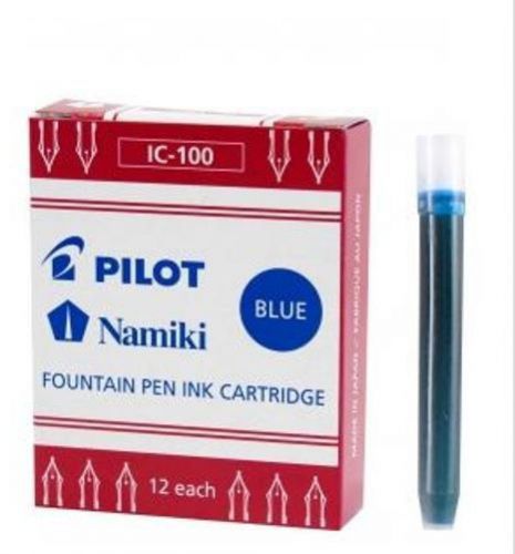 Pilot Namiki IC-100  Fountain Pen Ink Cartridge, Blue 12 Cartridges (69101)