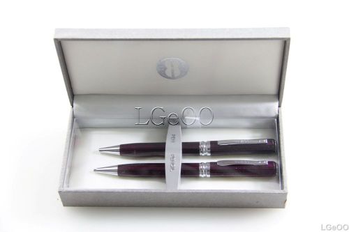 Bill Blass BB0131-4 Pen and Pencil Set in Plum and Chrome