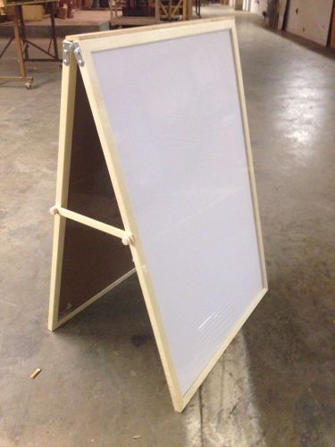24&#034; X 36&#034; Double Sided White Dry Erase Board Easel Wood Frame Sidewalk Display