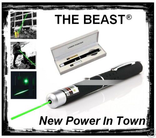 THE BEAST - SUPER STRONG 5MW MILITARY GRADE GREEN LASER POINTER PEN