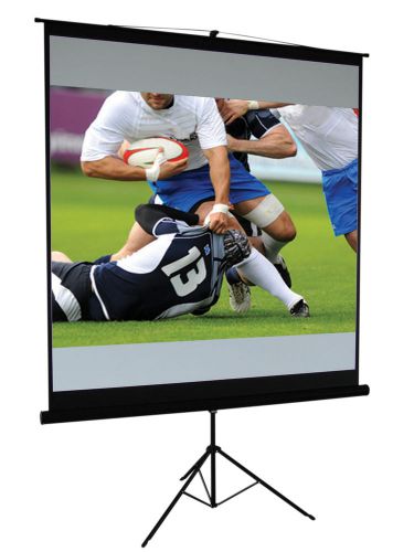 Business Cinema 86&#034; 4:3 Ratio Height Adjustable Tripod Projection Screen #A175BC