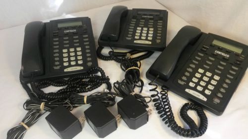 3 Cortelco Office Phone  Handset Land line Telephone 412541-TP1-27S 4 lines