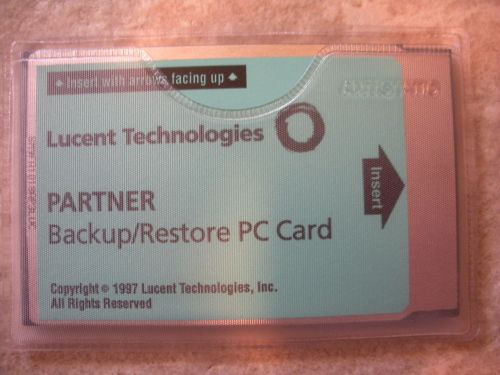 Avaya Lucent AT&amp;T 12A1 Backup Restore PC Card 107932071 98DR09/10 99DR06 01DR10