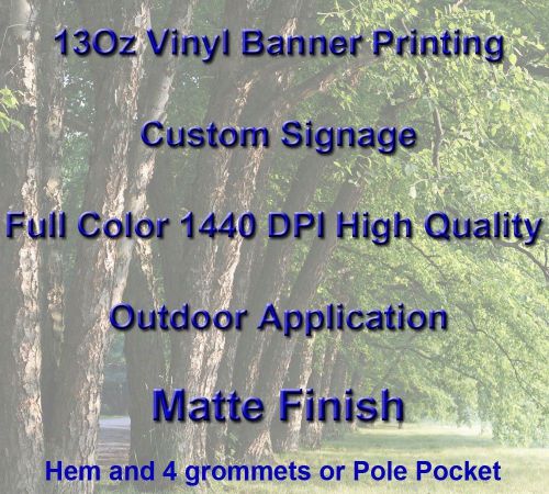 13Oz Full Color Custom Signage Vinyl Banner Printing High Quality, Matte, Hem