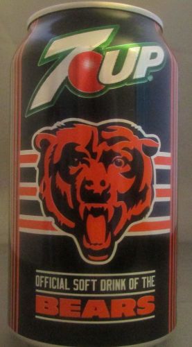 2013 7UP Seven UP UnCola Chicago Bears Team Logo Can 12 ounce Empty NFL Soda/Pop