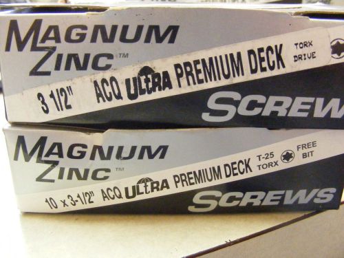 #10 x 3-1/2&#034; ultra premium  deck screws 2- 1 lb boxes  -  approx. qty 114 for sale