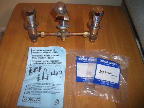 Chicago Faucets 404-665ABCP Deck Mounted Bathroom Sink Metering Faucet  2.2 GPM