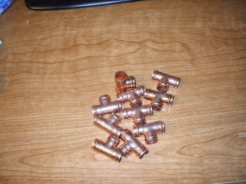 10 (ten) -  1/2 inch C x C x C sweat pre-soldered top quality copper tees