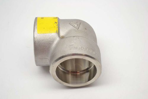 NEW A/SA182 1-1/2IN NPT F316/316L 90DEG STAINLESS ELBOW PIPE FITTING B408508