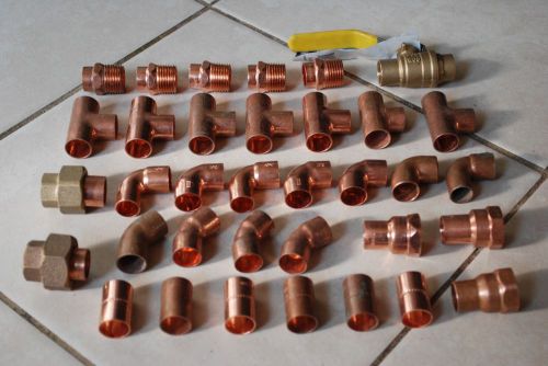 1/2&#034; copper fittings  + 1/2&#034; ball valve for sale