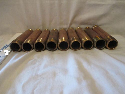 9 Pieces 3/4&#034; x 6&#034; Brass Pipe Nipple - NEW