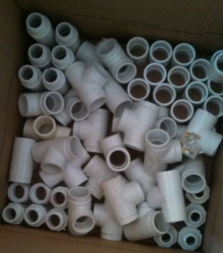 Plumbing lot - pvc fittings - elbows, ts, cts 1/2&#034; 3/4&#034; 1&#034; + mixed lots for sale