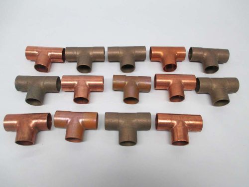 Lot 14 new elkhart assorted copper brass bronze tee tube fitting 1in d340300 for sale