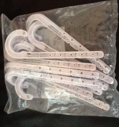 Set of10 Plastic J-Hook Pipe Hangers for Plastic DWV Pipe 1-1/4 inch