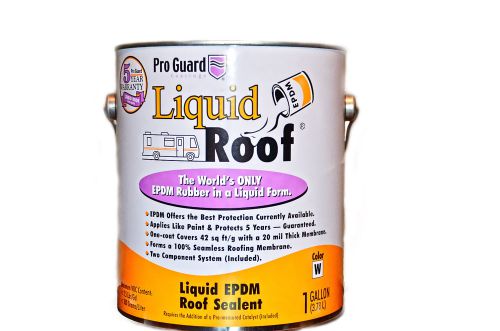 Liquid roof 1 gallon - 10 year warranty only through epdm coatings for sale