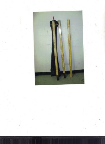 Surveyor&#039;s grade rod, 12 1/2&#039;, in original cloth sack, chicago steel tape co. for sale