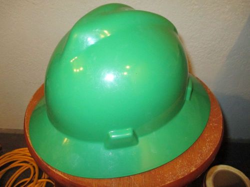 Msa v guard type 1 hard hat green with liner / medium 30 saftey helmet for sale