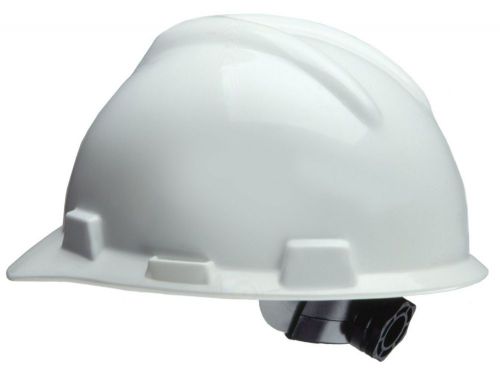 Msa safety works 818064 ratchet hard hat, white safety hat medium c122 for sale