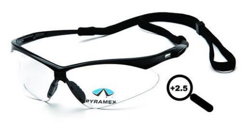 Pyramex PMXTREME Readers +2.5 Lens Sports Work Glasses Polycarbonate w/Lanyard