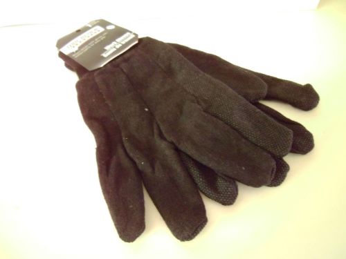 Tool Bench Brown Jersey Work Gloves w/dotted palms