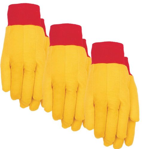 B (Boys) Midwest Gloves and Gear 2201P03-B-AZ-6 Cotton Work Glove, Small, Yello