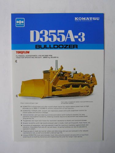 KOMATSU D355A-3 Bulldozer Brochure Japan