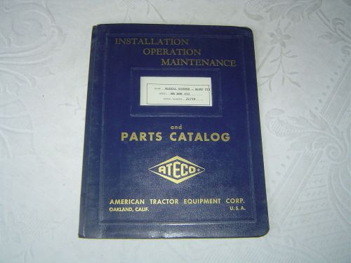ATECO radial ripper service manual parts catalog Caterpillar D8H D8 H tractor