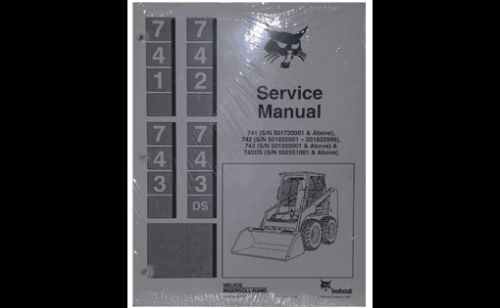 Bobcat 741 742 743 743-ds skid steer service printed manual for sale