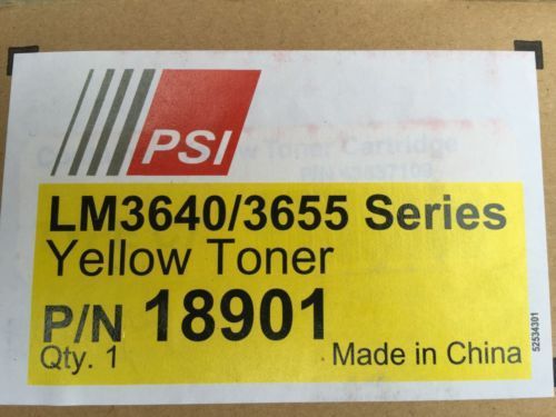 PSI Yellow Toner Cartridge LM3640/3655 Digital Envelope Press 18901